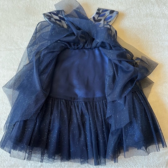 Midnight Blue Sparkly Girl Dress 3T - Picture 8 of 11